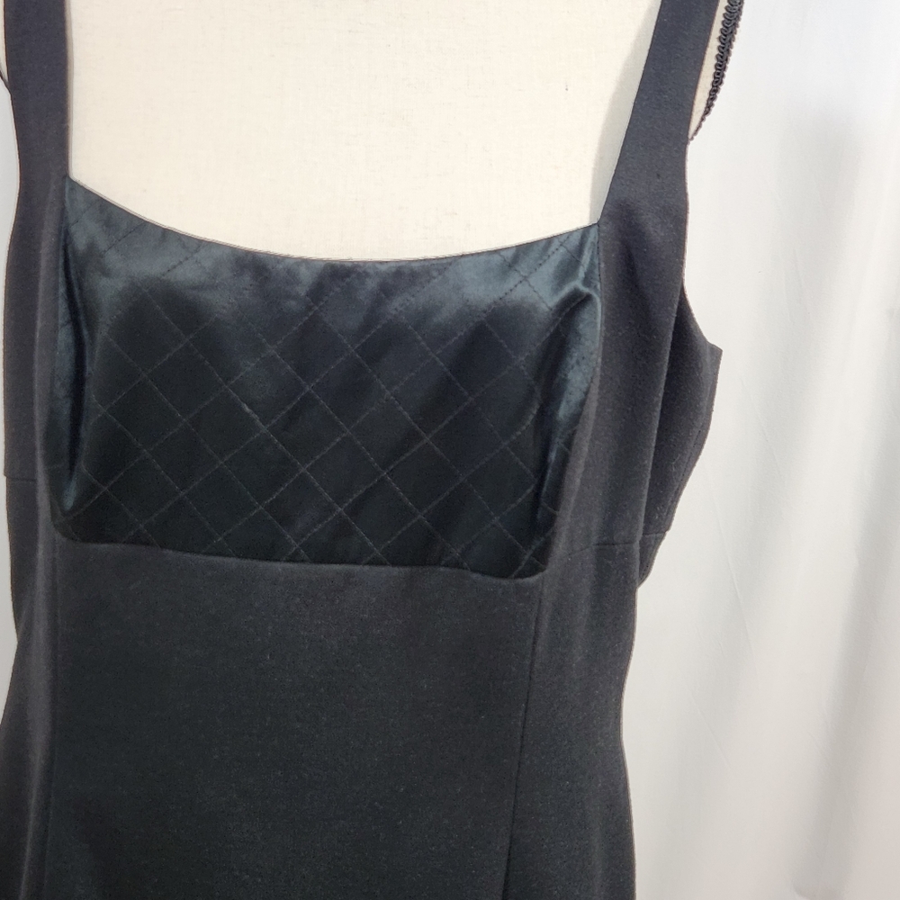 Antonio Melani Little Black Dress with Satin Front Size 14